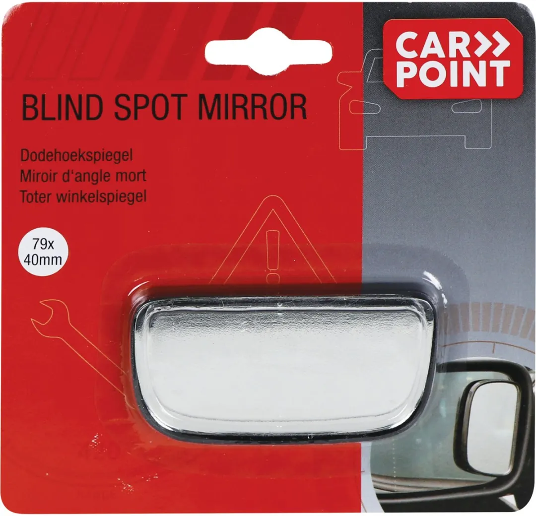 Carpoint Dodehoekspiegel Zelfklevend 8,3x4,7cm - Zwart