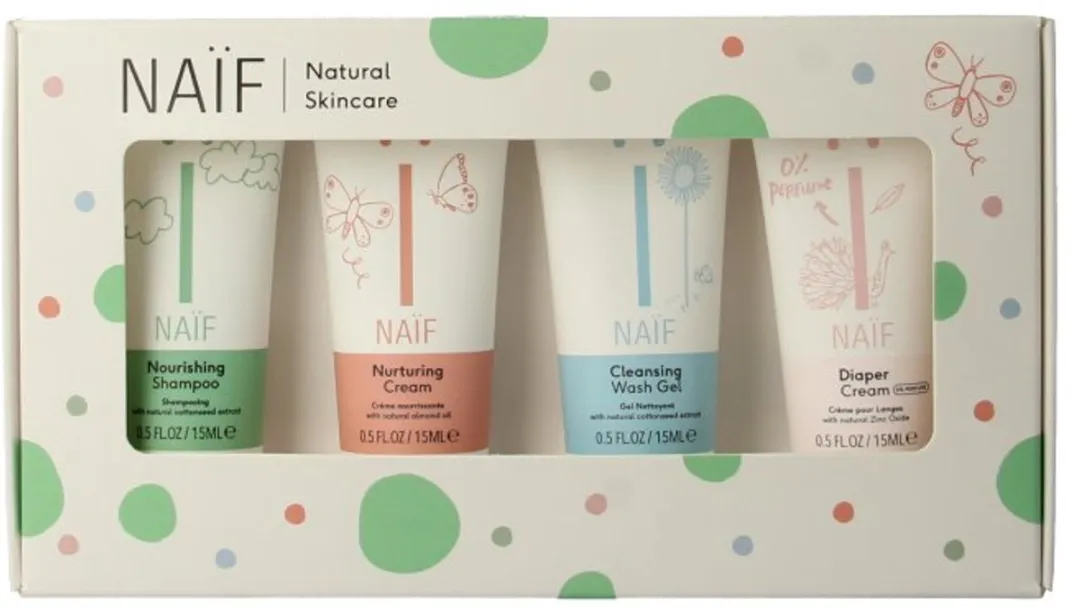 Naïf Babyverzorging Miniset - Wasgel Shampoo Crème Mix