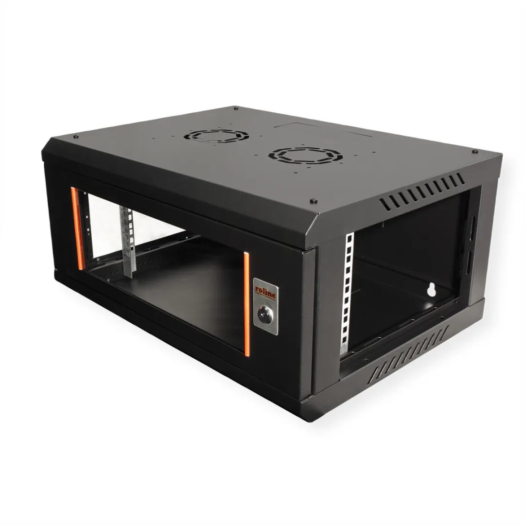 ROLINE 19-inch wandbehuizing Basic Plus 4U, 600x450 BxD zwart