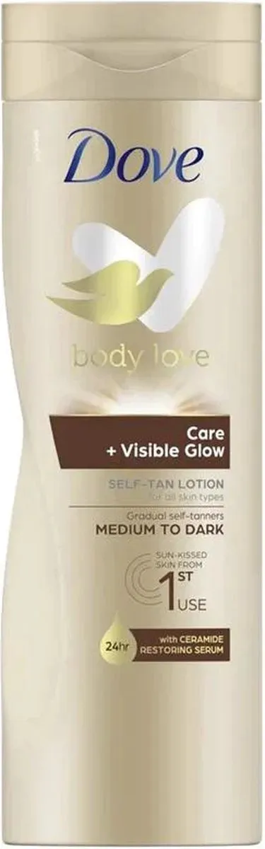 Dove Body Love Care Visible Glow Zelfbruiningslotion 400ml - Medium tot donker