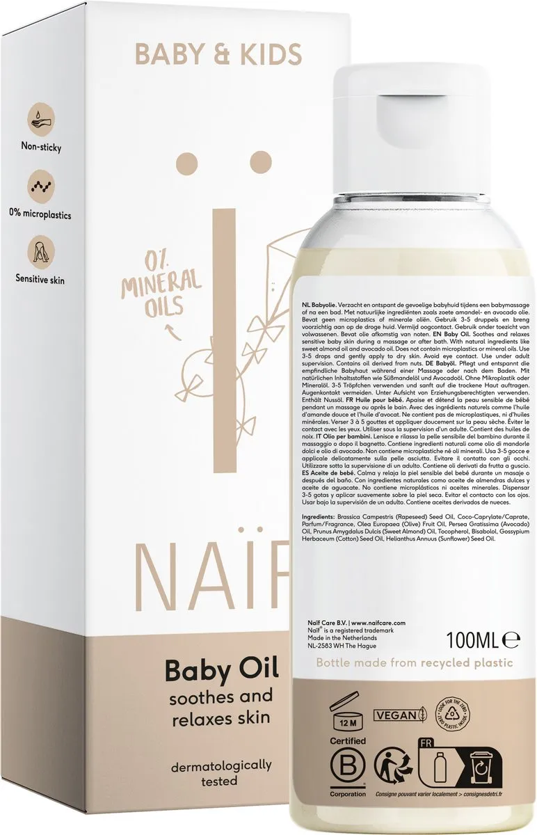 Naïf Verzachtende Babyolie 100ml