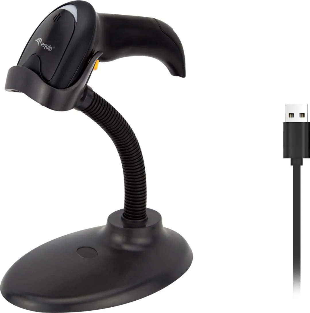 Equip Barcode Handscanner 2D Laser Kabel USB 1D2D schwarz (351021)