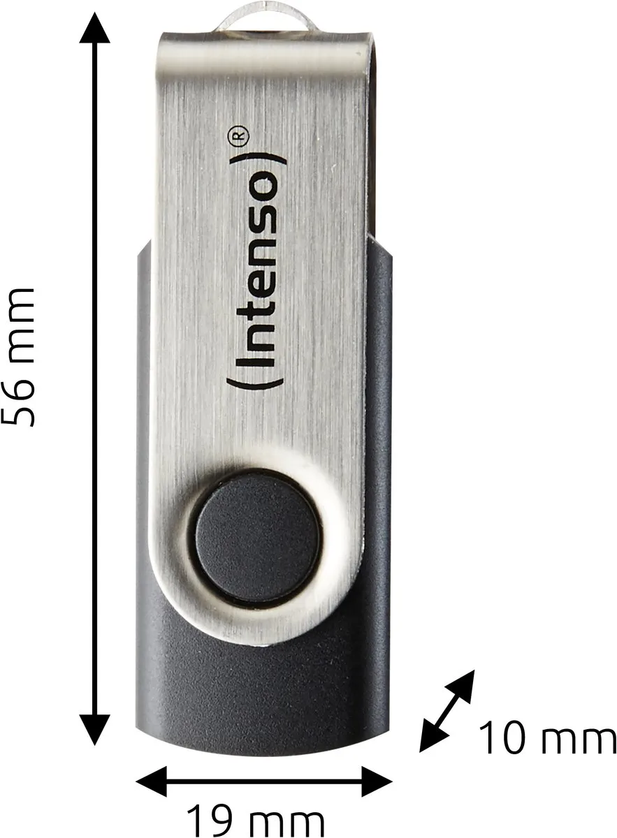 Intenso 3.2 Gen1 Office Line USB-stick 32GB - Zwart - afbeelding 6 van 6
