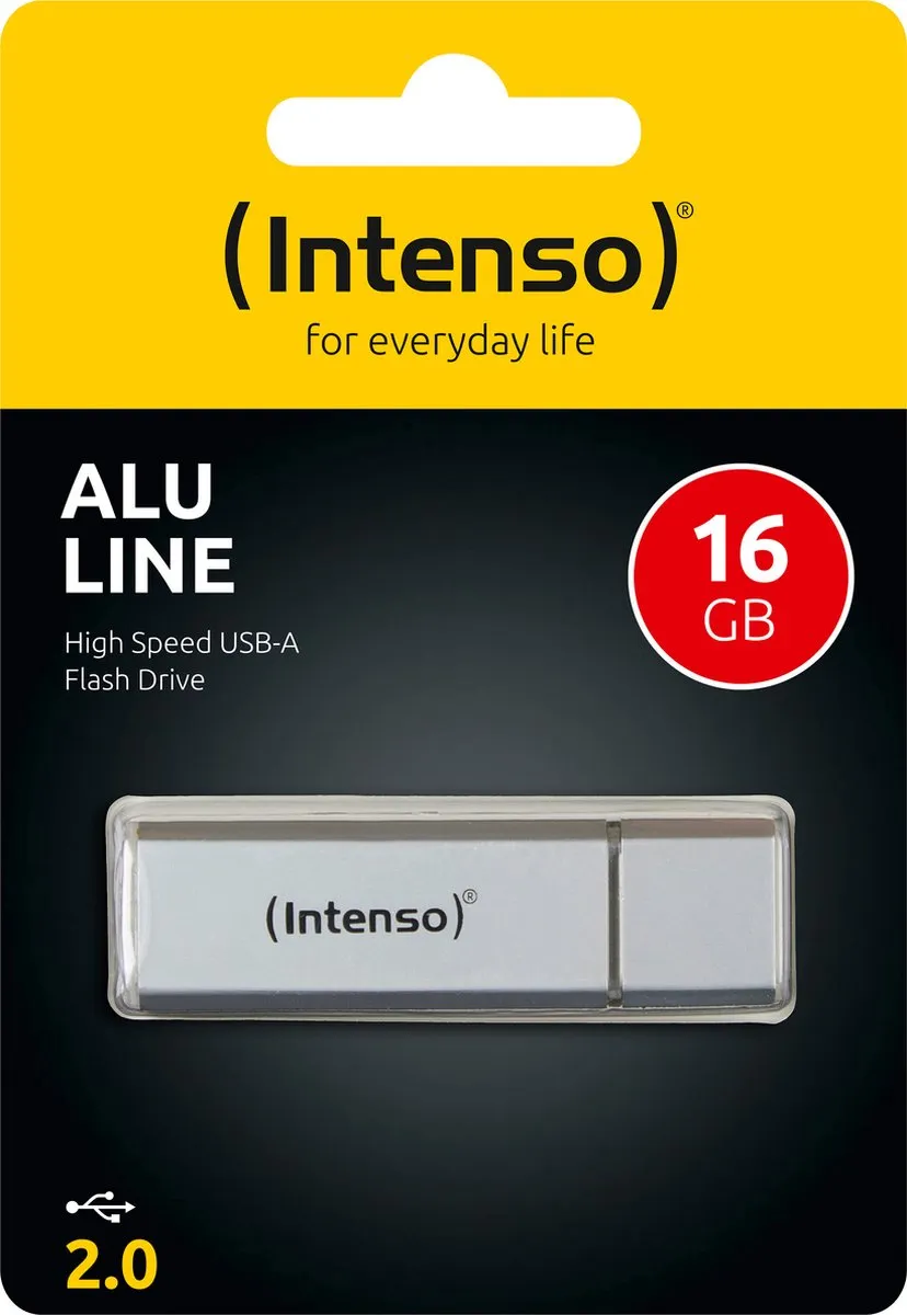 Intenso Alu Line USB-stick 16GB - 2 Stuks - Zilver