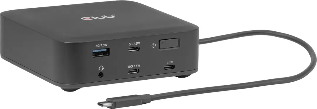 Club3D CSV-2542 Quad DisplayLink Dockingstation - 2x DisplayPort 8K + 2x HDMI 4K - 100W - Zwart