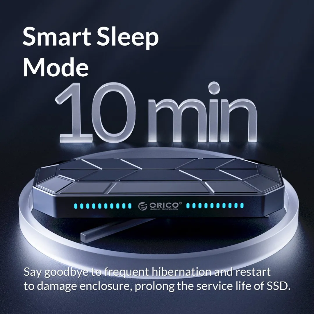 ORICO ORI-MV2G01-C3-GY M.2 NVMe SSD Behuizing - USB-C - Grijs
