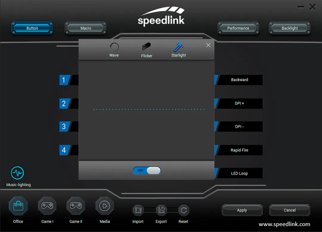Speedlink DECUS NX SL-680024-WT Gaming Muis - 12.800 DPI - Wit - afbeelding 6 van 6