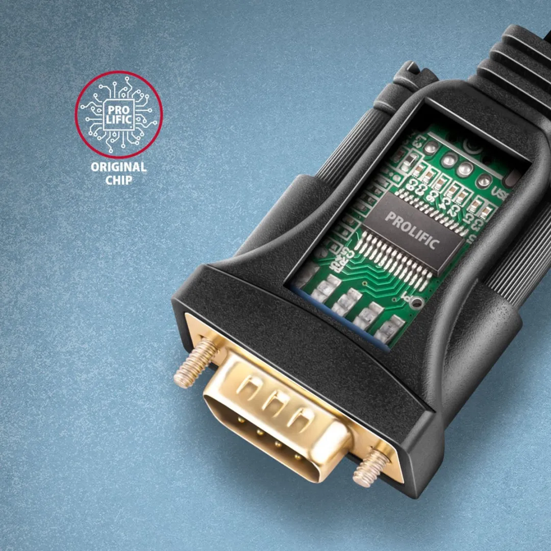 AXAGON USB 2.0 Adapterkabel [1x RS232-stekker - 1x USB 2.0] ADS-1PSN 1.5 m