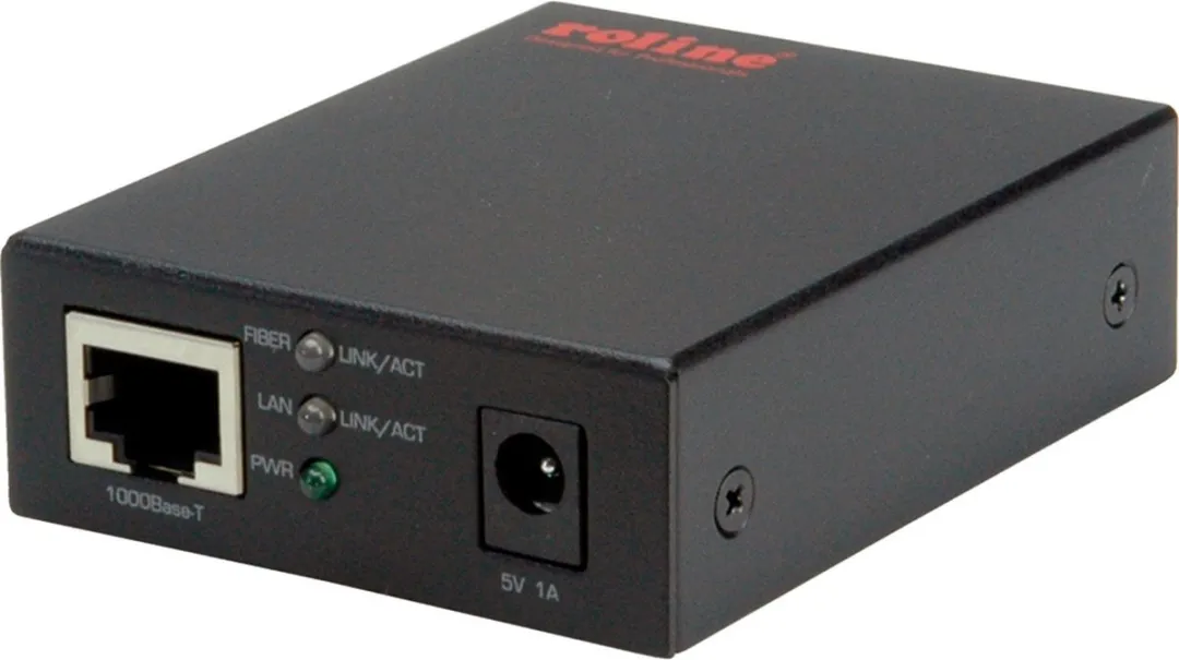 Roline 10/100/1000Base-T naar Glasvezel Media Converter - Zwart - afbeelding 5 van 6