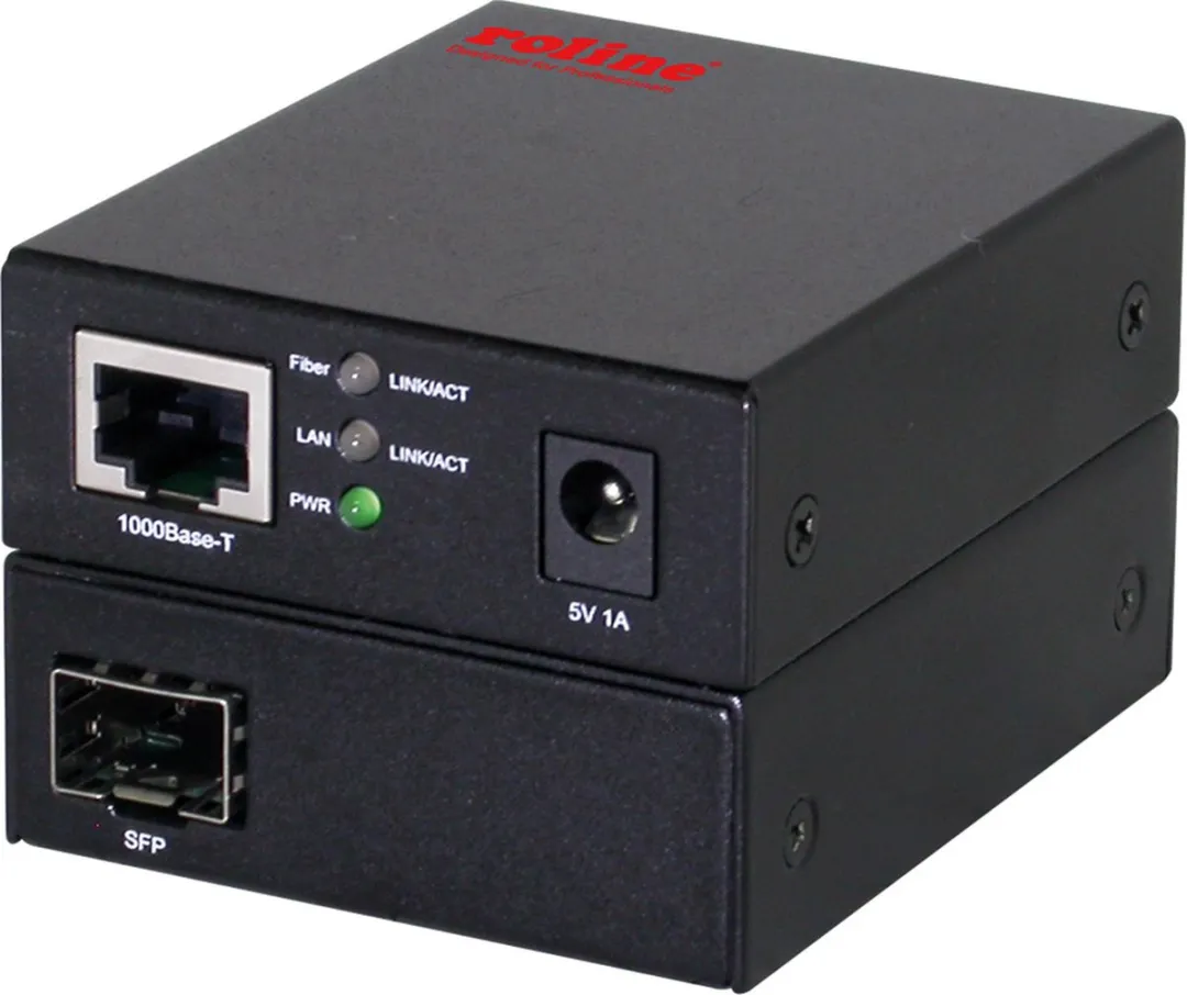 Roline 10/100/1000Base-T naar Glasvezel Media Converter - Zwart - afbeelding 6 van 6