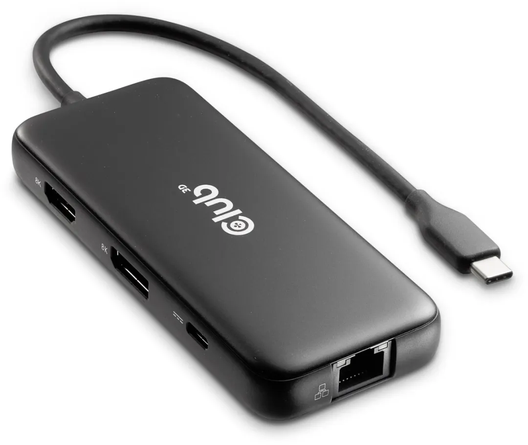 Club3D CSV-2551 USB-C Dock 10Gbps - HDMI & DisplayPort 8K30Hz - 100W - Zwart
