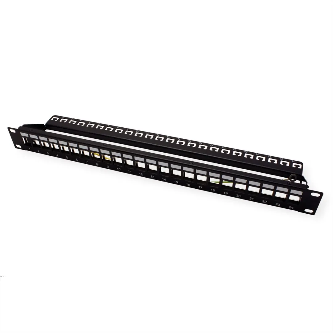 Roline 19" Keystone Patchpaneel 24P