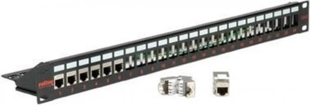 Roline 19" Keystone Patchpaneel 24P - Afgeschermd