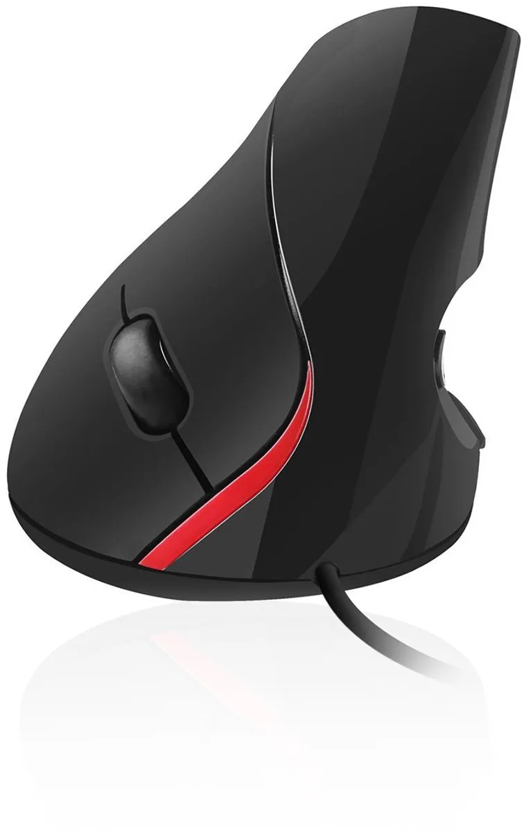 Ewent Optische Verticale Muis met Draad – Ergonomisch - 1000 DPI – 5 knoppen – EW3156
