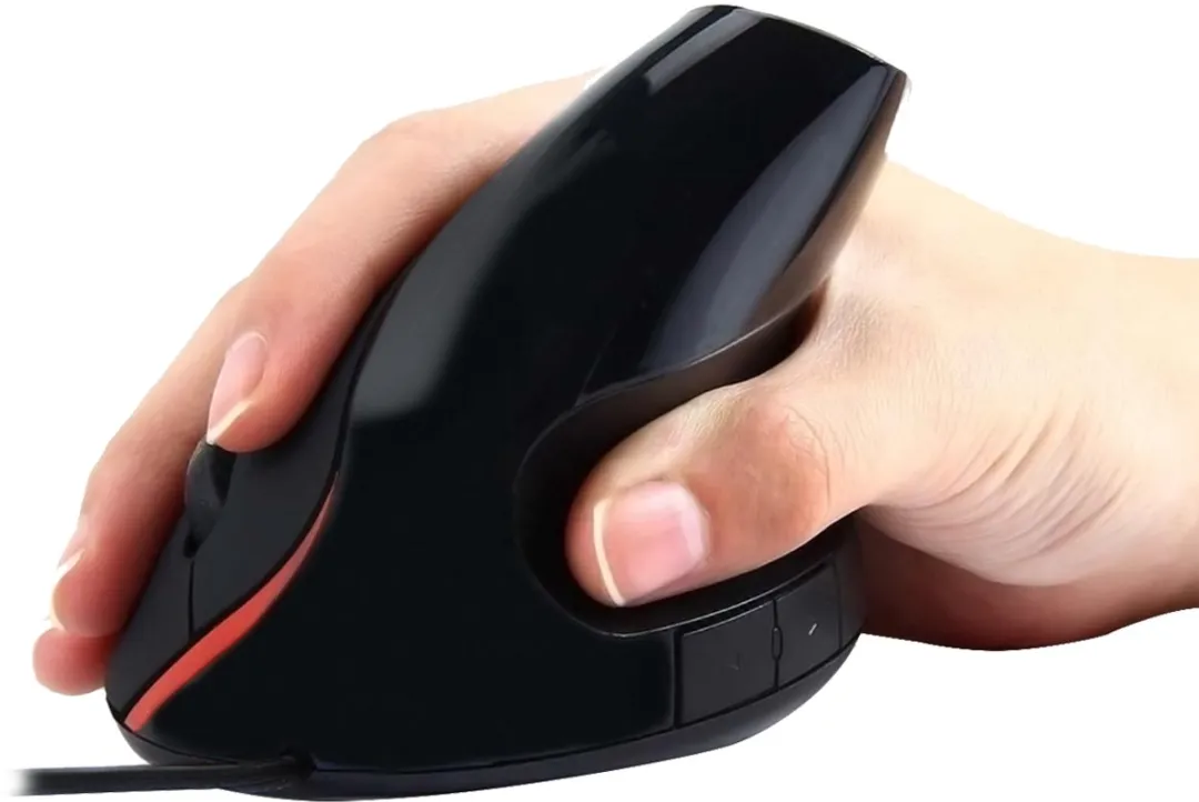 Ewent Optische Verticale Muis met Draad – Ergonomisch - 1000 DPI – 5 knoppen – EW3156