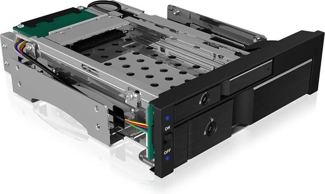 Icy Box IB-173SSK 5.25" HDD-inbouwframe - 1x 3.5" & 1x 2.5"