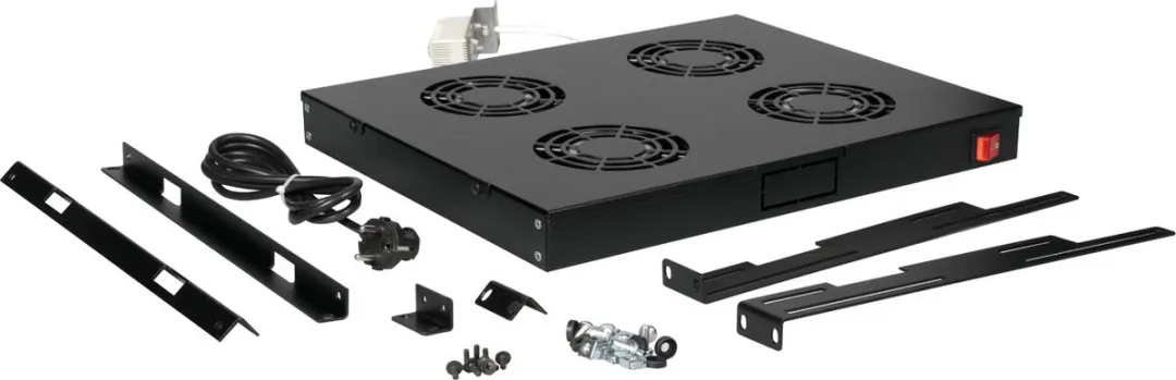 Roline 19-inch Ventilatorunit 4 Ventilatoren - Zwart - afbeelding 2 van 6