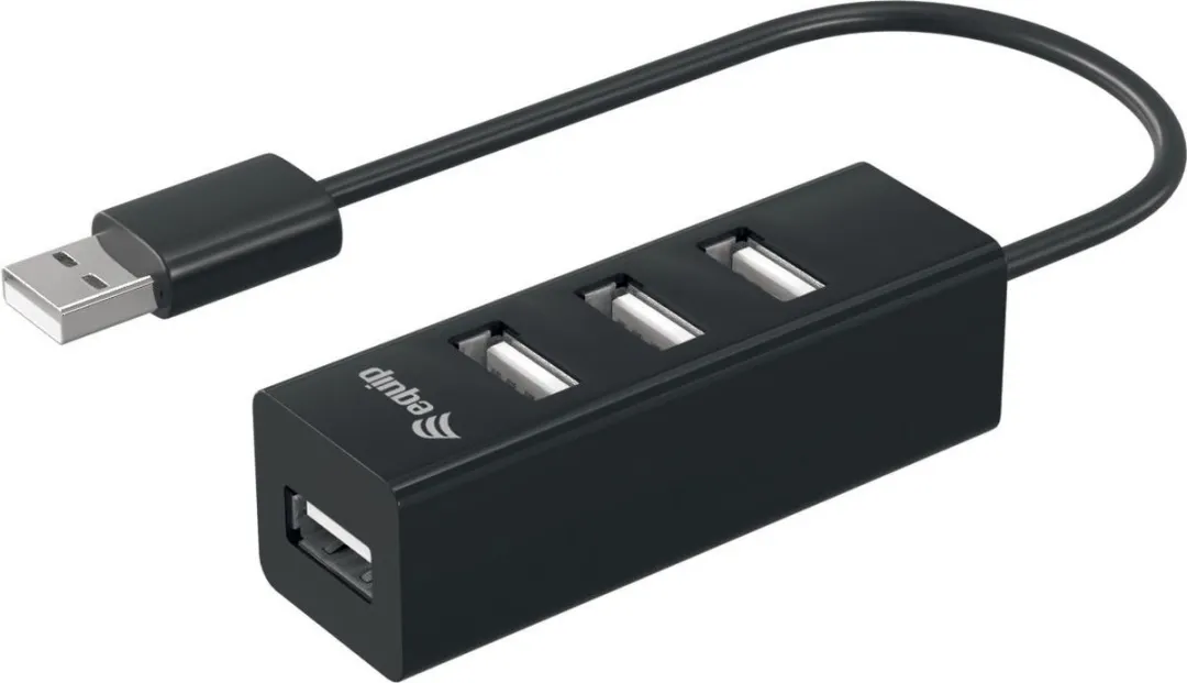 Equip 128955 Interface Hub USB 2.0 - 4 Poorten - Zwart