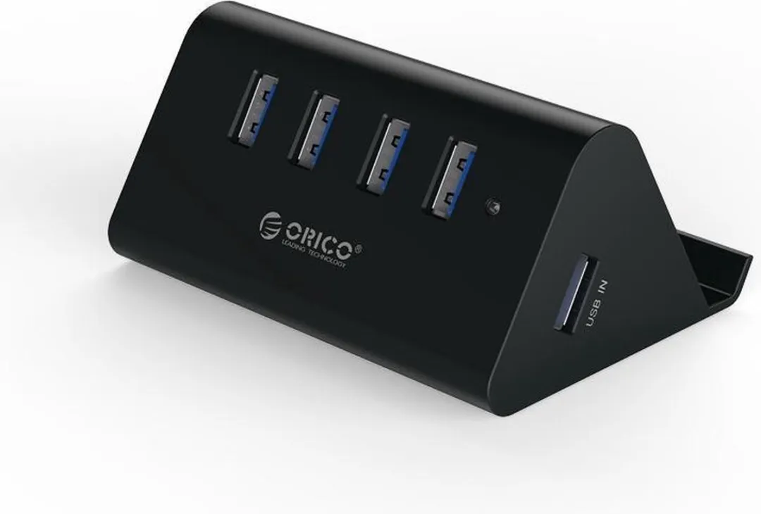 ORICO USB 3.0 Hub 4 Poorten met Smartphonehouder - Zwart