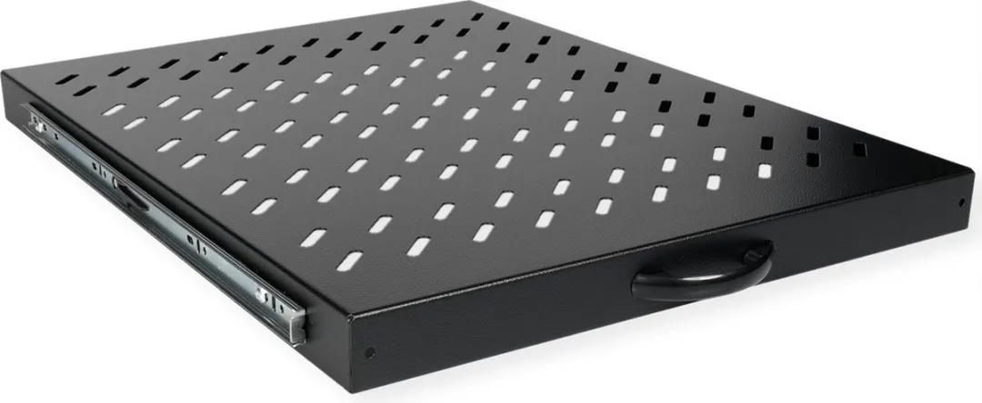 Roline 19-inch 1U Uitschuifbare Plank 550mm - 25kg Zwart - afbeelding 3 van 5