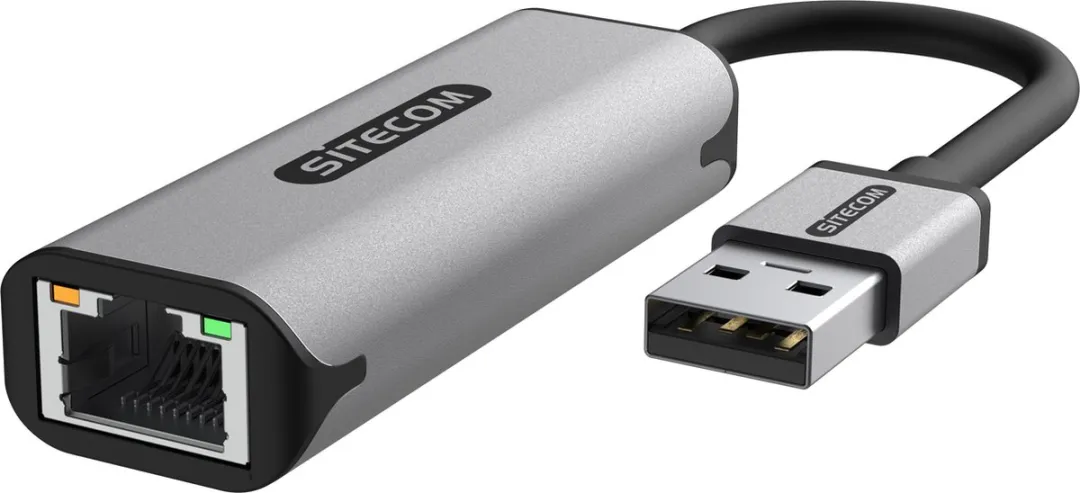 Sitecom AD-1004 USB-A naar Ethernet 1Gbit Adapter