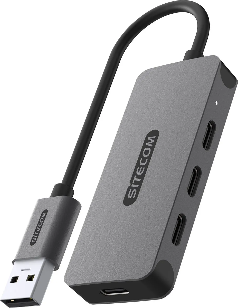 Sitecom CN-5008 USB-A naar 4x USB-C Hub
