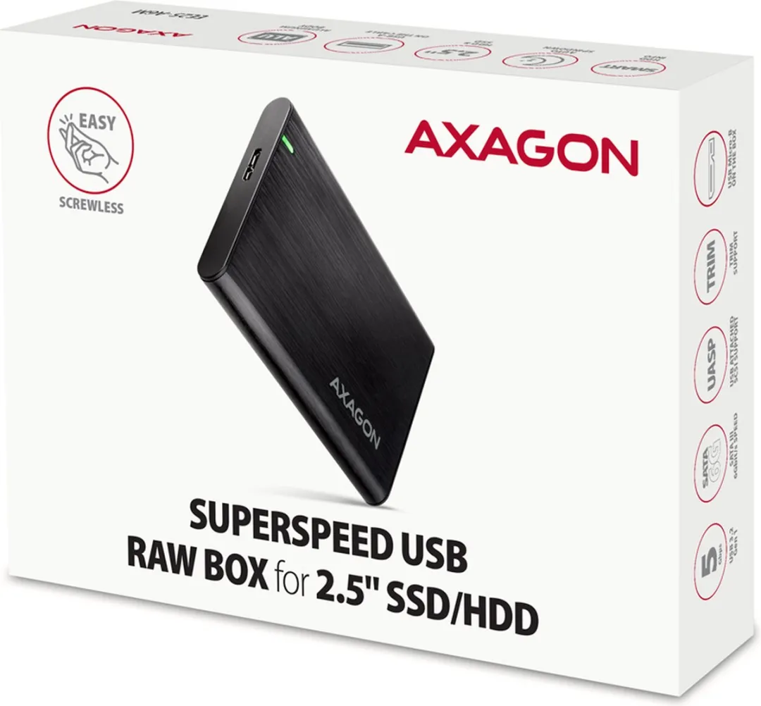Axagon EE25-A6M USB3.0 Externe SATA Box - Zwart