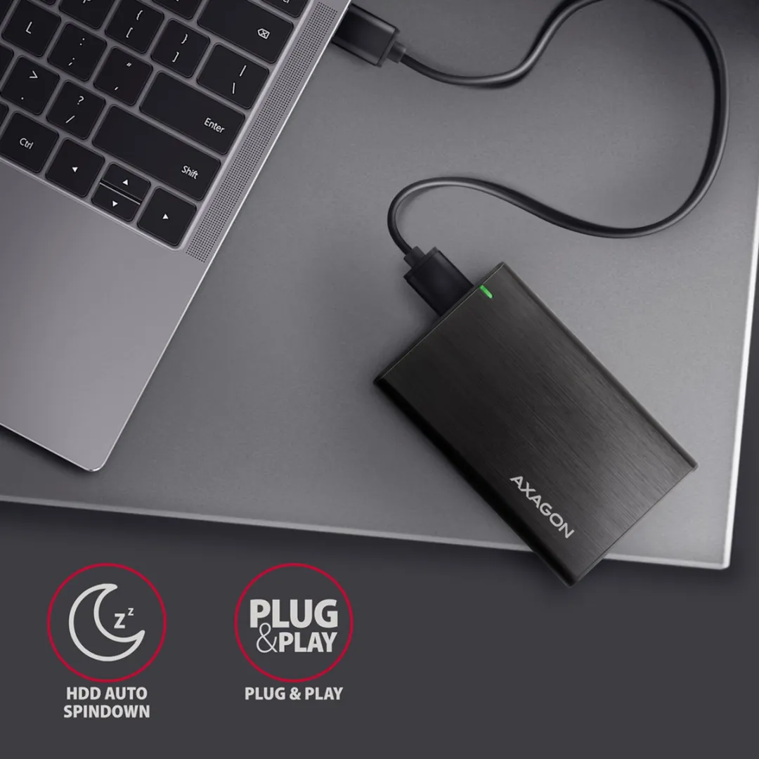 Axagon EE25-A6M USB3.0 Externe SATA Box - Zwart