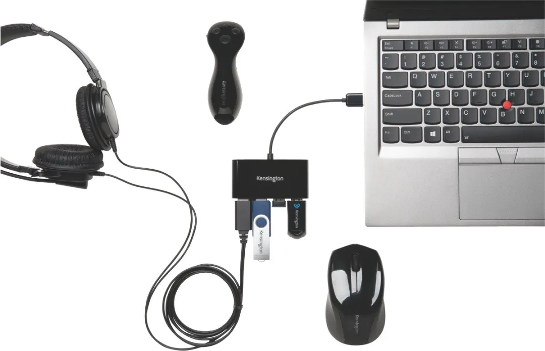 Kensington K39120EU USB 2.0 Hub 4 Poorten - Zwart