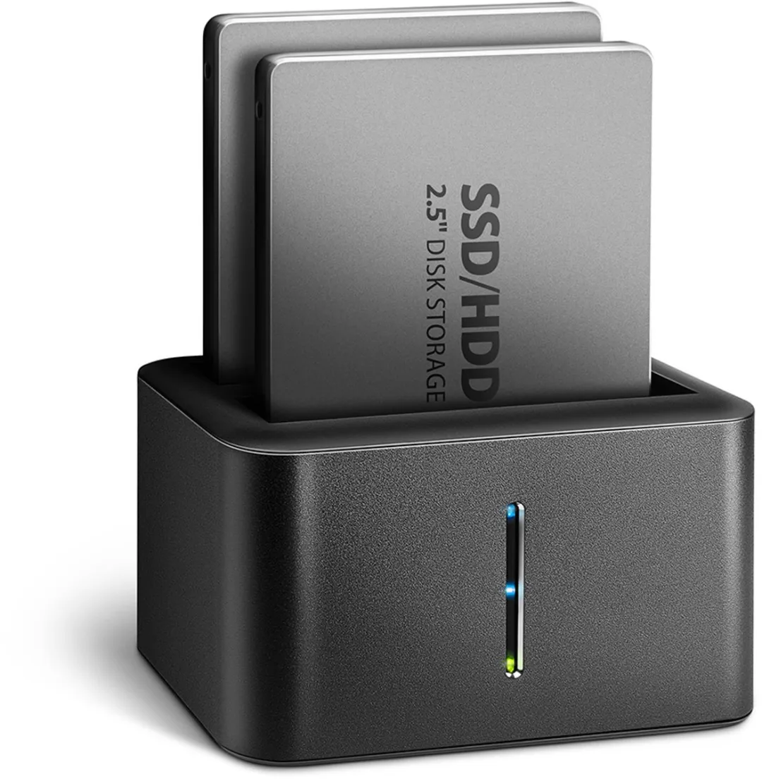 Axagon ADSA-D25 Dual SSD/HDD Clone Dock - Zwart