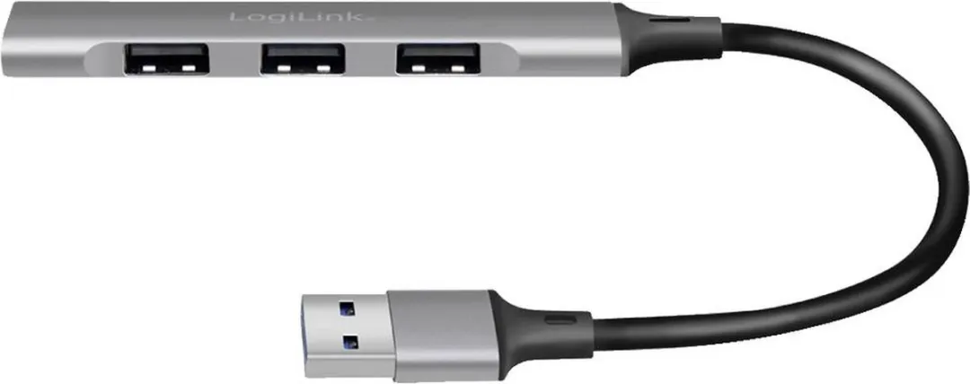 Logilink UA0391 USB 3.0 Hub - 4 Poorten - Aluminiumgrijs - afbeelding 6 van 6