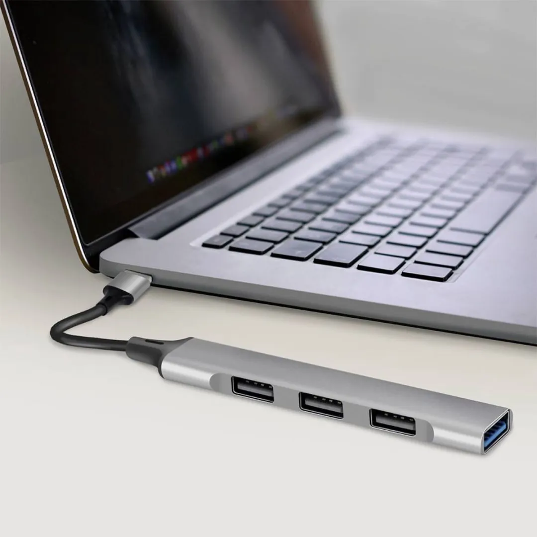 Logilink UA0391 USB 3.0 Hub - 4 Poorten - Aluminiumgrijs