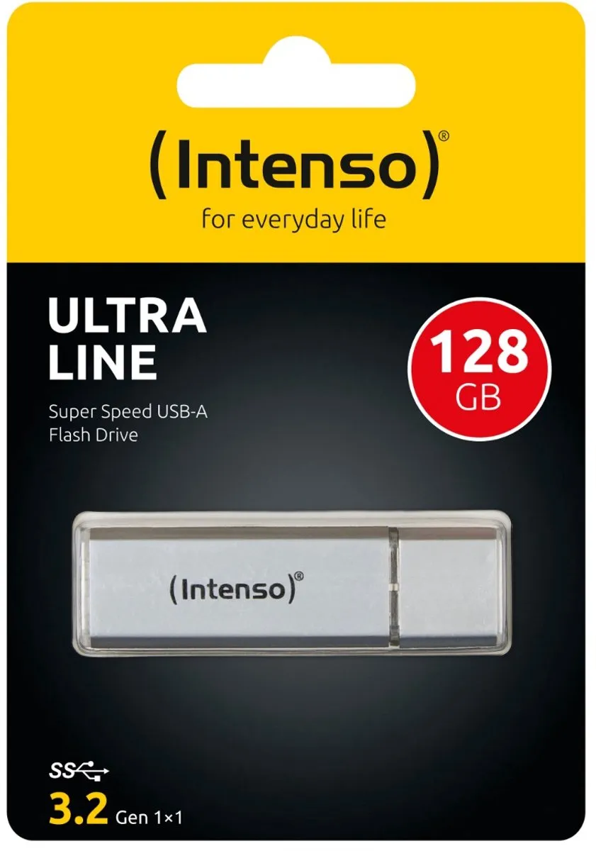 (Intenso) Ultra Line USB-stick - 128GB - SuperSpeed USB 3.2 (Gen 1x1) - zilver (3531491)