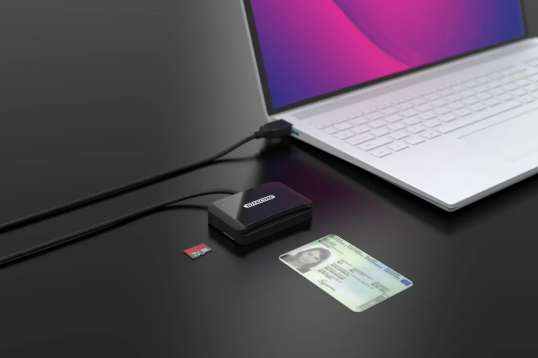 Sitecom MD-1001 USB ID Card Reader - Zwart