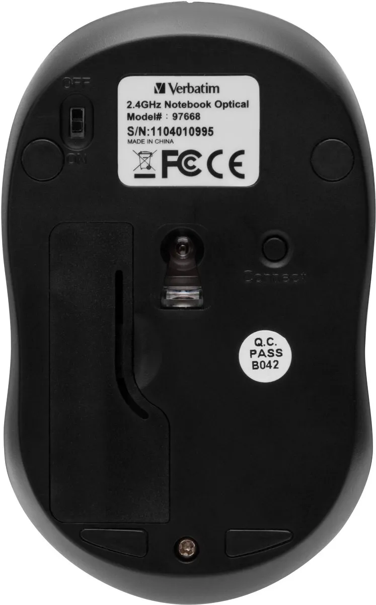 Verbatim GO NANO Wireless Mouse 023942490449 - Transparent