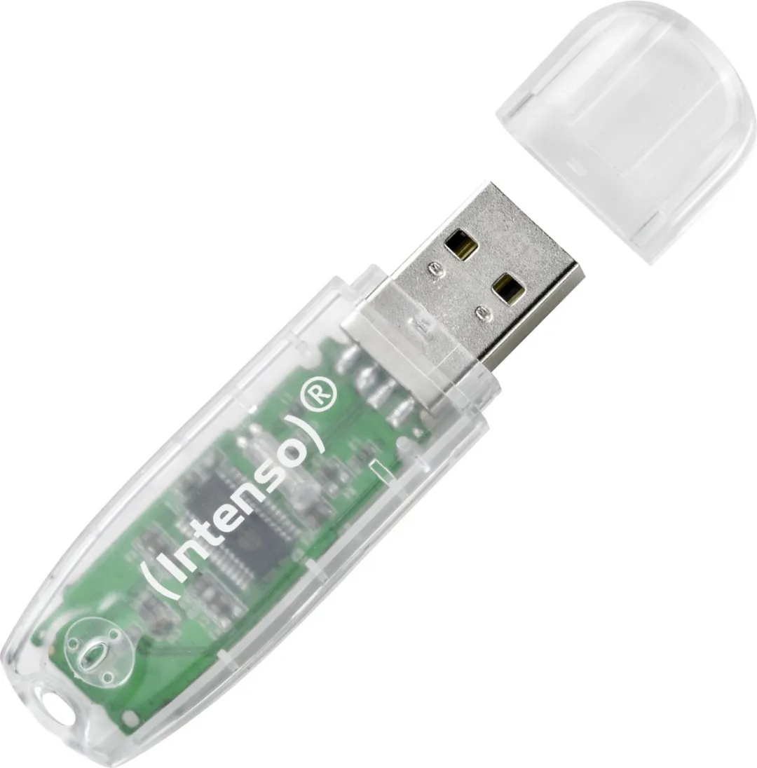 Intenso Rainbow Line USB Stick 32GB - 3 Stuks - Transparant