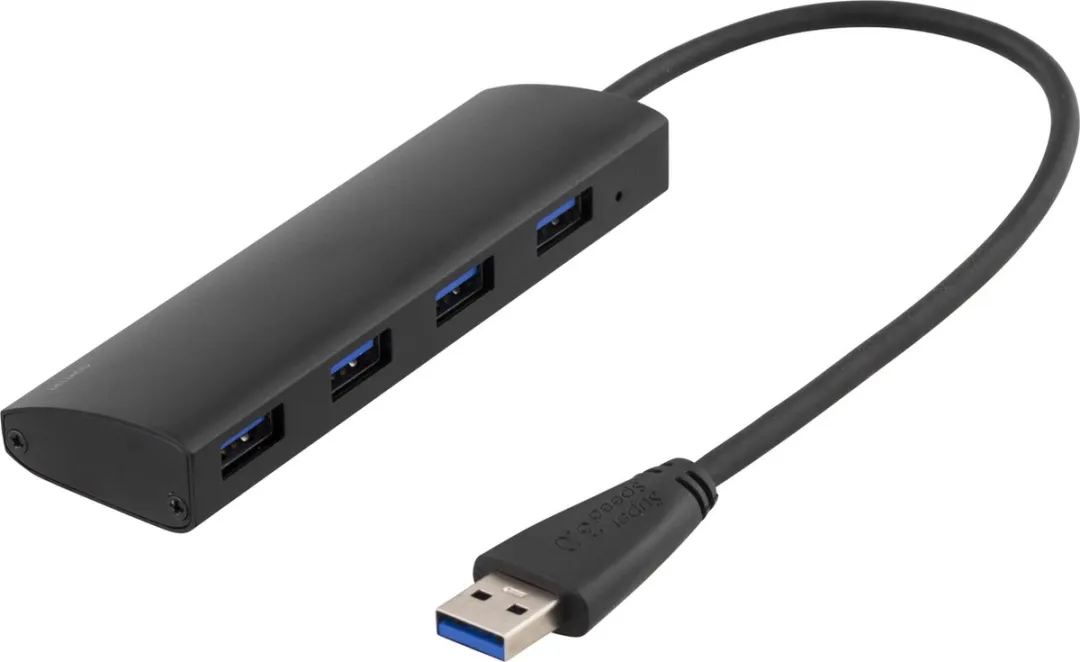 Deltaco UH-481 USB 3.0 Hub 4 Poorten