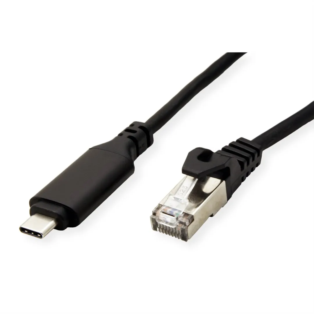 Roline USB-C naar Gigabit Ethernet-kabel 3m - Zwart - afbeelding 4 van 5