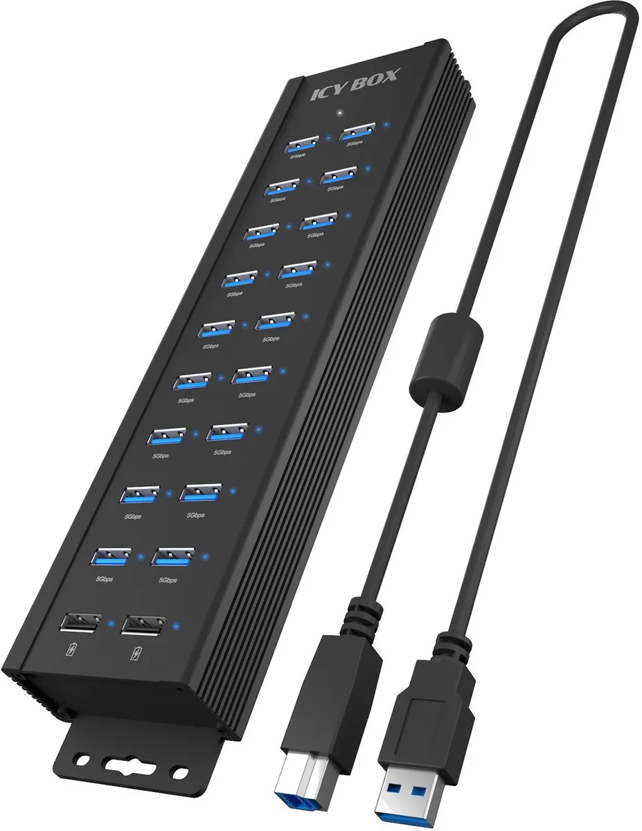 Icy Box IB-HUB1720-U3 USB Hub 20 Poorten