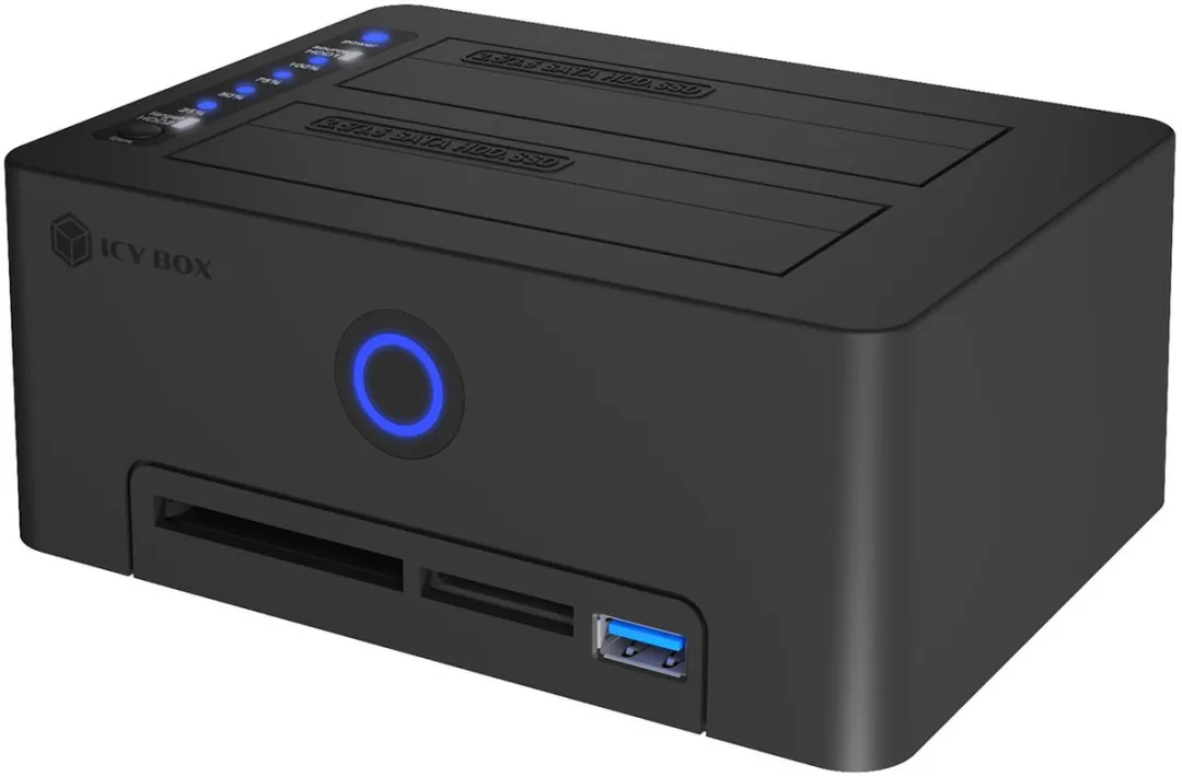 Icy Box IB-1233CL-CR 3.5/2.5" SATA HDD/SSD Behuizing - USB 3.2 Gen 1 - Zwart