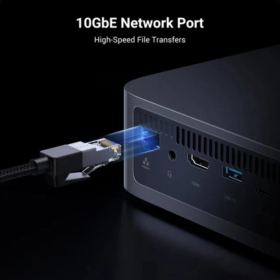 Ugreen NASync DXP480T Plus - 4-bay NVMe NAS-systeem - USB-C - 2,5 GbE – Zwart​
