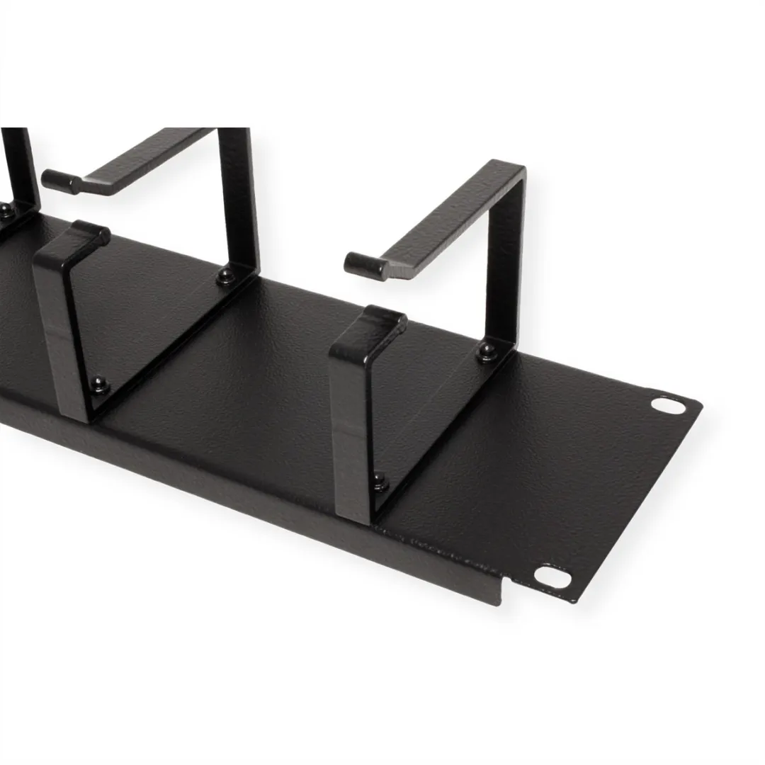 Roline 19-inch Rangeerpaneel 2U 85x60mm - Zwart - afbeelding 2 van 4