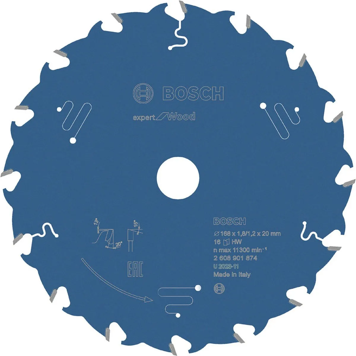 Bosch Expert Hout Cirkelzaagblad 168x20x1,8/1,2mm 16 Tanden