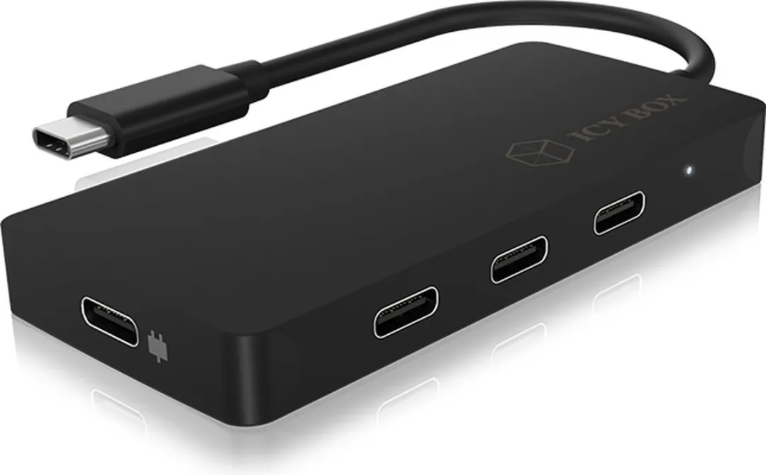 Icy Box IB-HUB1429-CPD USB-C Hub 4 Poorten - Zwart
