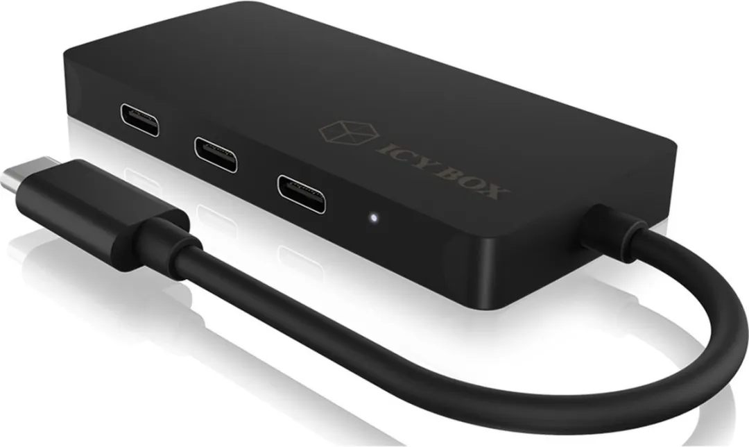 Icy Box IB-HUB1429-CPD USB-C Hub 4 Poorten - Zwart