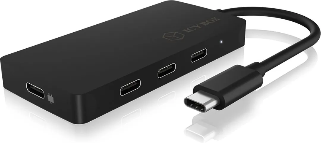 Icy Box IB-HUB1429-CPD USB-C Hub 4 Poorten - Zwart