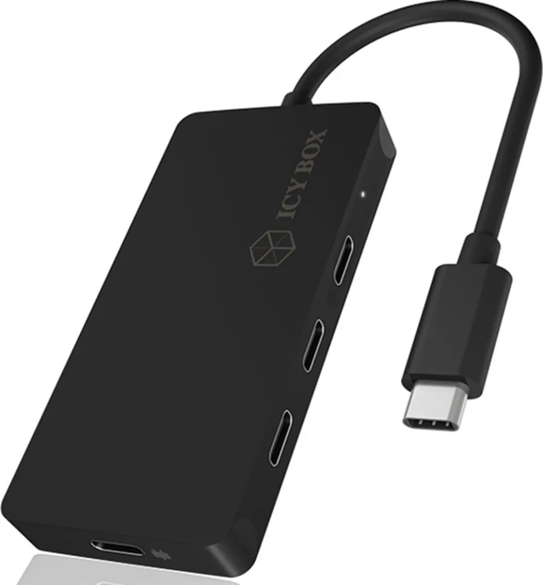 Icy Box IB-HUB1429-CPD USB-C Hub 4 Poorten - Zwart - afbeelding 6 van 6