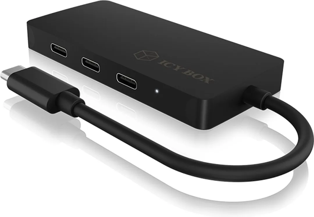 Icy Box IB-HUB1429-CPD USB-C Hub 4 Poorten - Zwart