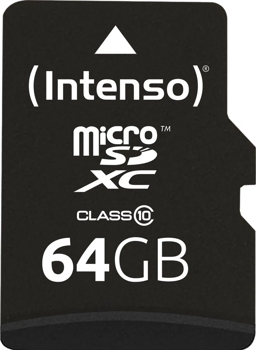 Intenso 3413490 MicroSDHC 64GB - Class 10 - met SD-adapter