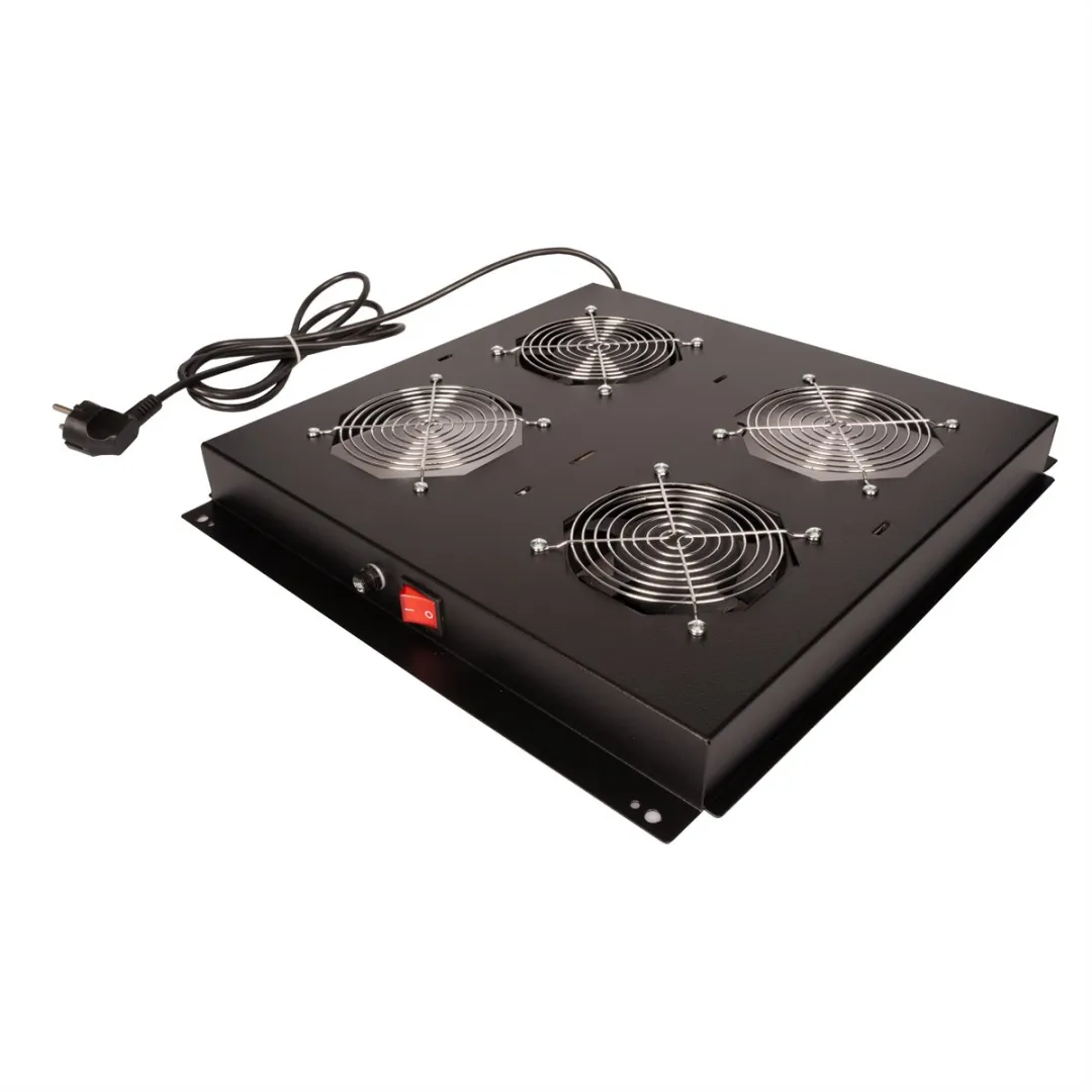 Roline 19-inch Dakventilatorunit - 2 Ventilatoren - Zwart - afbeelding 2 van 3